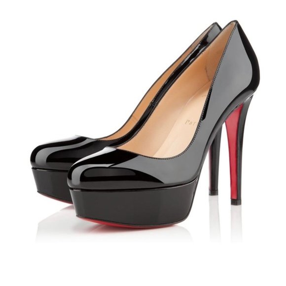 Christian Louboutin Shoes - Christian Louboutin Platform black patent heels 9M